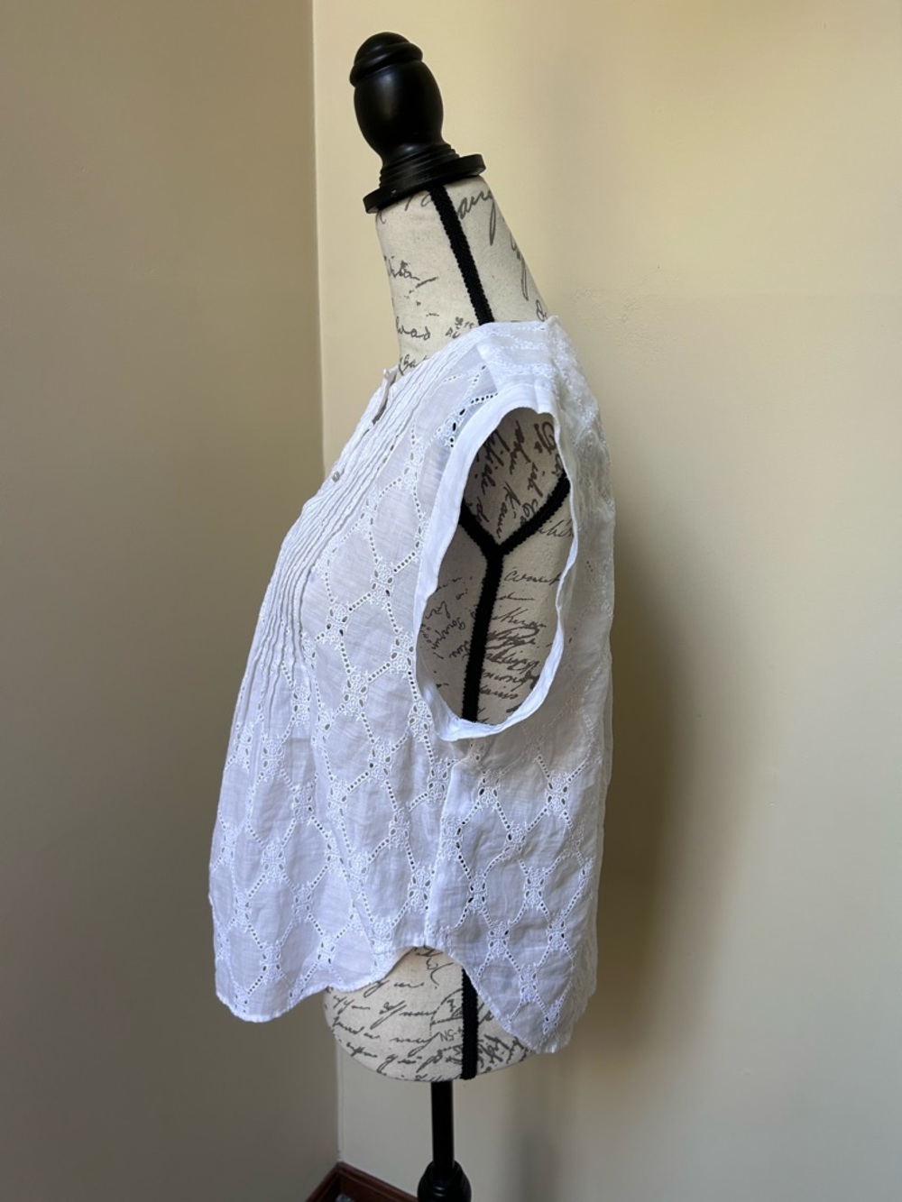 rag & bone White Gabby Eyelet Top - Picture 5 of 8